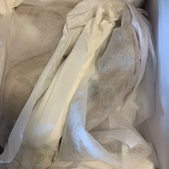 NIB Lita By Ciara /Revolve Square Toe Slide Heel Sandal Size 42/11 Tan 4” Heel - Picture 5 of 11